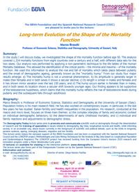 Ciclo de conferencias y curso de posgrado: "Demography Today: "Long-term Evolution of the Shape of the Mortality Function"