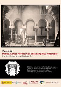XIX Semana de la Ciencia 2019: "Cien años de «Iglesias mozárabes»: reflexiones en torno a la figura de Manuel Gómez-Moreno"