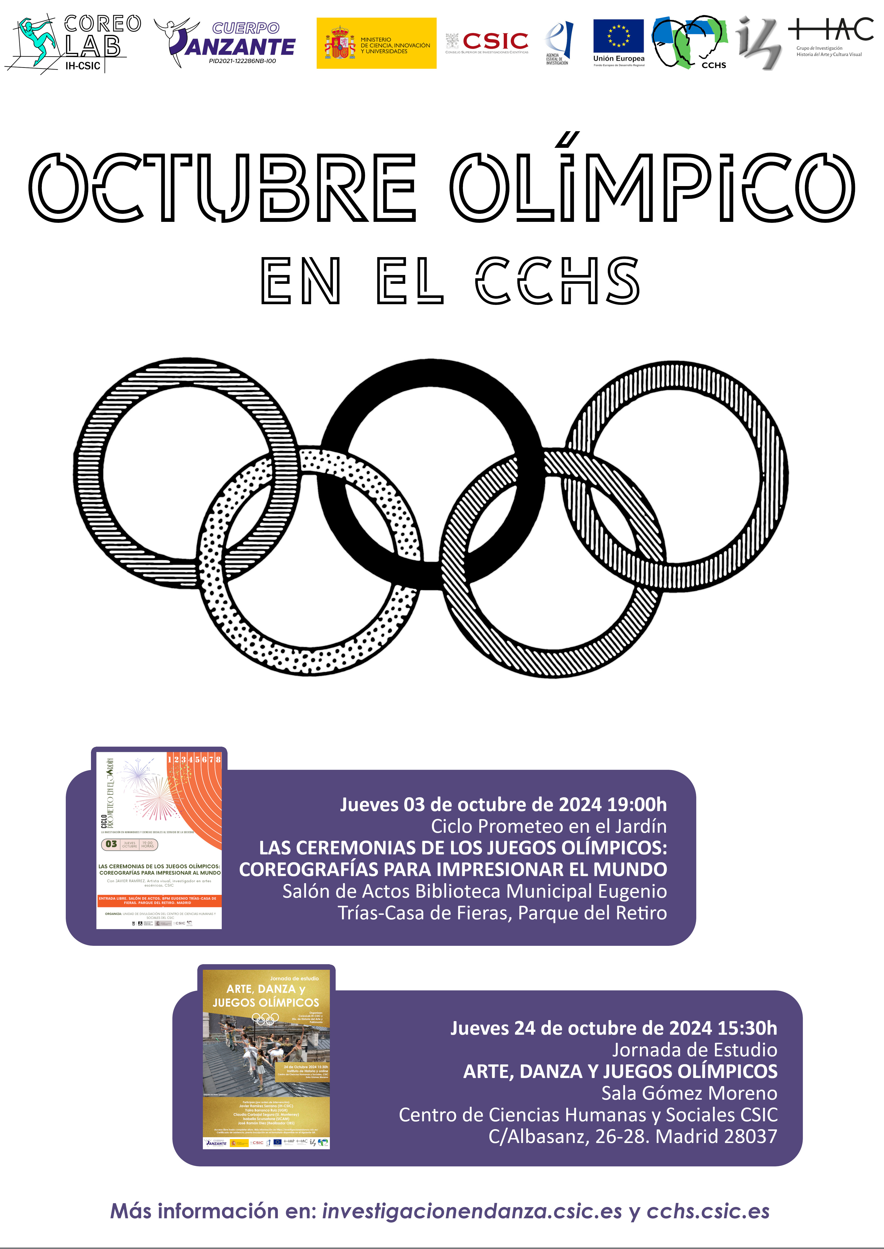 El CCHS organiza dos eventos sobre Olimpismo y Humanidades con motivo de los Juegos Olímpicos de 2024 El CCHS organiza dos eventos sobre Olimpismo y Humanidades con motivo de los Juegos Olímpicos de 2024