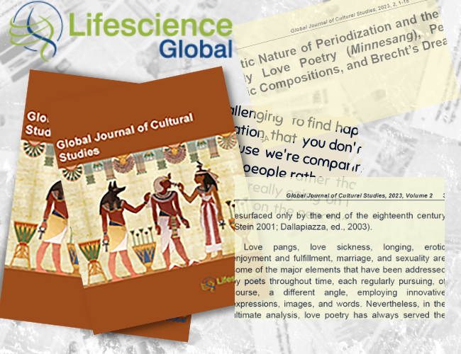 Composición sobre portada y artículos de  Global Journal of Cultural Studies