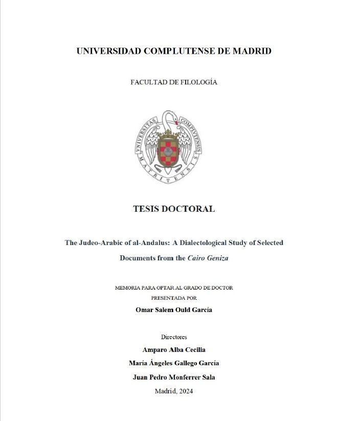 Omar Salem Ould García obtiene la máxima calificación en la defensa de su tesis doctoral co-dirigida por María Ángeles Gallego (ILC)