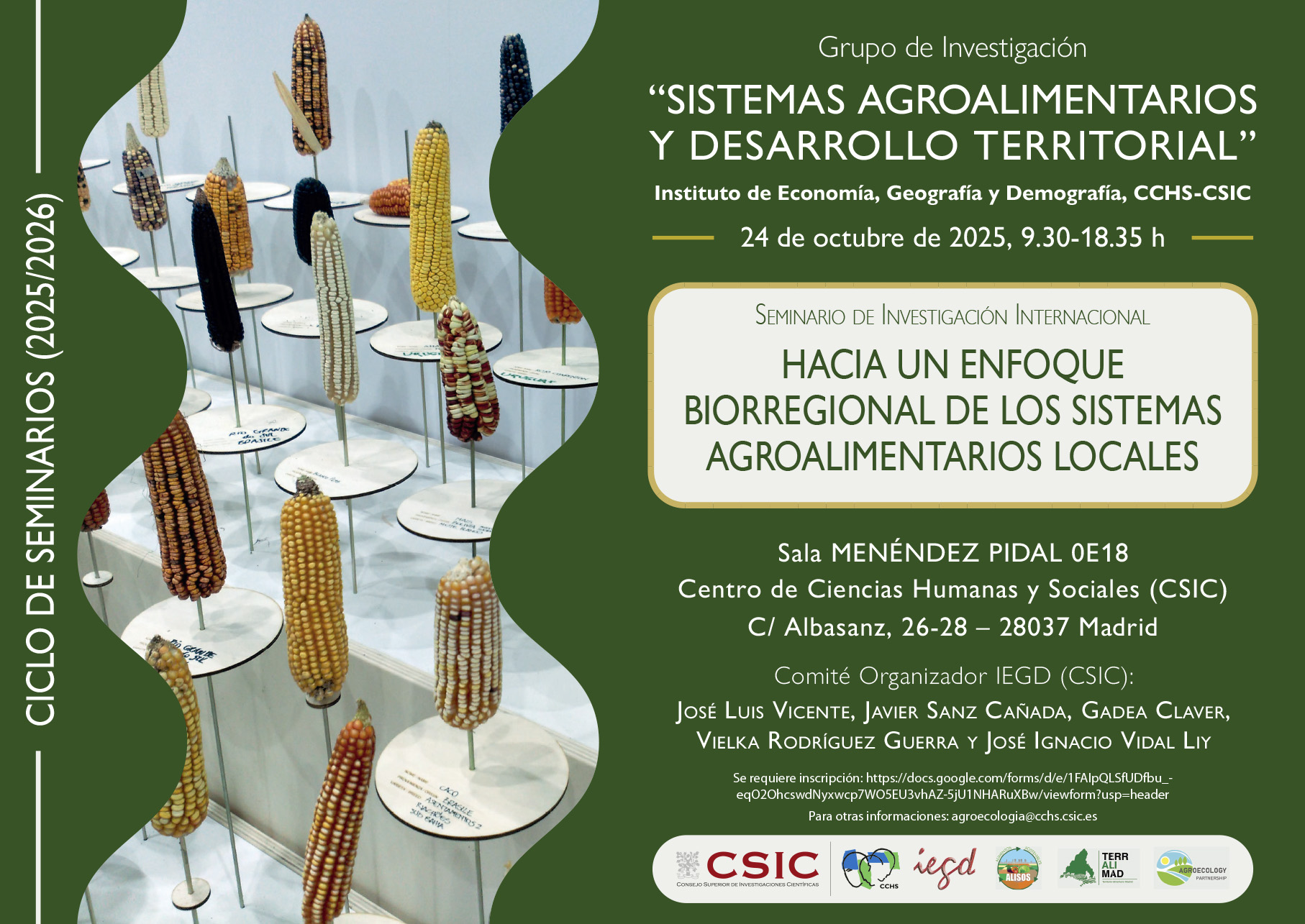 Seminario internacional de investigación: "Hacia un enfoque biorregional de los sistemas agroalimentarios locales"