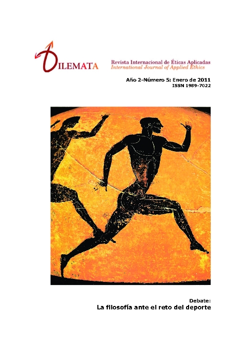 Se publica el número 5 de DILEMATA, Revista Internacional de Éticas Aplicadas Portada de la revista