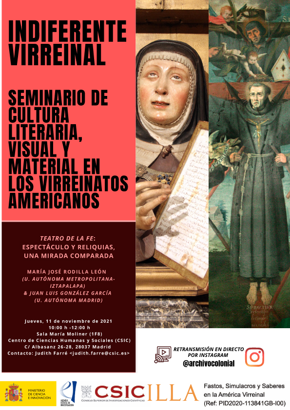 Indiferente Virreinal. Seminario de cultura literaria, visual y material en los virreinatos americanos