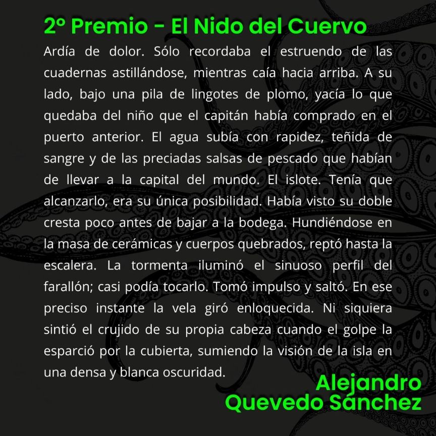 Un microrrelato ganador de Alejandro Quevedo divulga el patrimonio cultural y natural de los océanos Un microrrelato ganador de Alejandro Quevedo divulga el patrimonio cultural y natural de los océanos