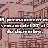 El CCHS permanecerá cerrado la semana del 27 al 30 de diciembre de 2016