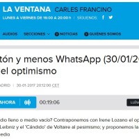 Concha Roldán participa en la Ventana de la SER para hablar sobre el optimismo en Leibniz