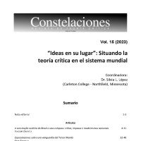 "Constelaciones. Revista de Teoría Crítica" publica el Vol. 15 de 2023 dedicado a las 'Ideas en su lugar': Situando la teoría crítica en el sistema mundial.