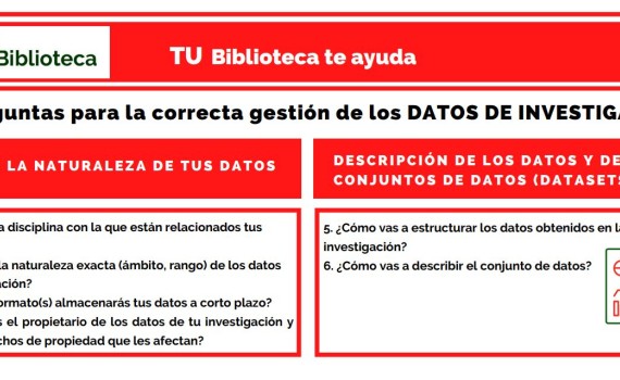 20 preguntas para la correcta gestión de tus datos de investigación