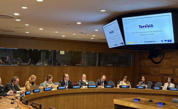 El proyecto TeresIA se presenta en Naciones Unidas con motivo del Día Internacional del Idioma Español
