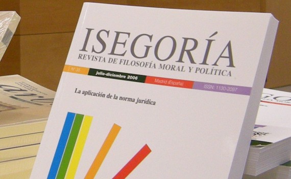 "Isegoría. Revista de Filosofía Moral y Política" publica el Vol. 71 de 2024