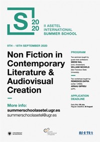 II ASETEL International Summer School: 2Non-Fiction in Contemporary Literature & Audiovisual Creation" Cartel del evento