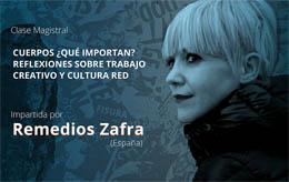 Conferencia "Cuerpos ¿qué importan? Reflexiones sobre trabajo creativo y cultura red" Cartel de la conferencia