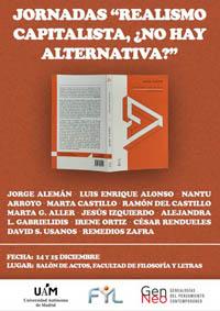 Jornadas "Realismo capitalista ¿no hay alternativa?" Cartel de las jornadas