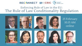Cartel del workshop Workshop: "Enforcing the Rule of Law – The Rule of Law Conditionality Regulation”