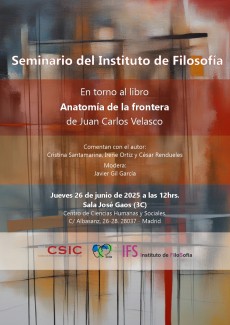 Seminario IFS: "En torno al libro 'Anatomía de la frontera' de Juan Carlos Velasco" Seminario IFS: "En torno al libro 'Anatomía de la frontera' de Juan Carlos Velasco"