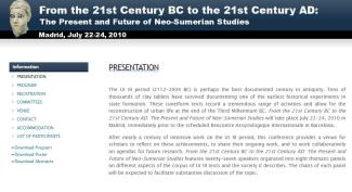 International Conference "From the 21st Century BC to the 21st Century AD: The Present and Future of Neo-Sumerian Studies" International Conference "From the 21st Century BC to the 21st Century AD: The Present and Future of Neo-Sumerian Studies"