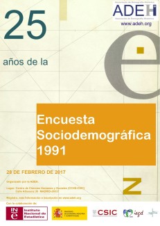 Cartel del congreso Congreso: "25 Años de la Encuesta Sociodemográfica 1991"