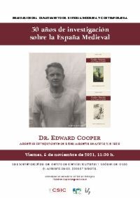 Cartel del seminario Seminario del Departamento de Historia Moderna y Contemporánea: "50 años de investigación sobre la España Medieval"