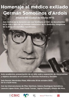 Homenaje al médico exiliado Germán Somolinos d'Ardois Homenaje al médico exiliado Germán Somolinos d'Ardois