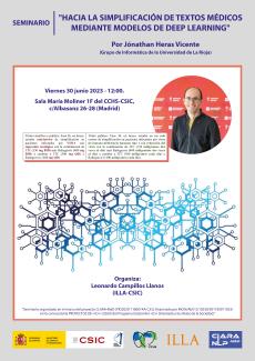 "Hacia la simplificación de textos médicos mediante modelos de deep learning" Cartel seminario