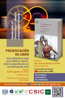 Presentación del libro "Una alfombra roja para África. Etnicidad y espectáculo en un festival de cine" Presentación del libro "Una alfombra roja para África. Etnicidad y espectáculo en un festival de cine"