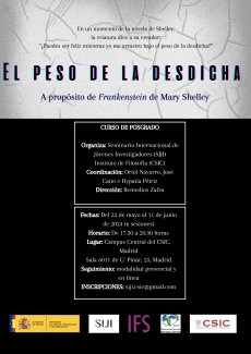 Curso de posgrado: "El peso de la desdicha. A propósito de Frankenstein de Mary Shelley"