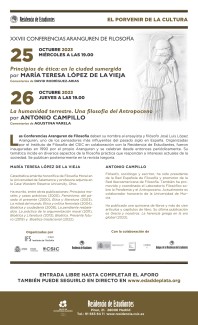 XXVIII Conferencias Aranguren de Filosofía: "El porvenir de la cultura" XXVIII Conferencias Aranguren de Filosofía: "El porvenir de la cultura"