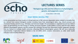 Seminario "Biological age (BA) and the influence of physiological, genetic, and epigenetic states" Seminario "Biological age (BA) and the influence of physiological, genetic, and epigenetic states"