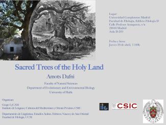 Conferencia "Sacred Trees of the Holy Land" Conferencia "Sacred Trees of the Holy Land"