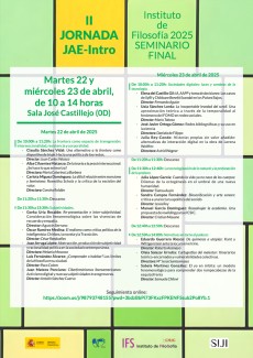 II Jornada JAE-Intro. Seminario Final II Jornada JAE-Intro. Seminario Final