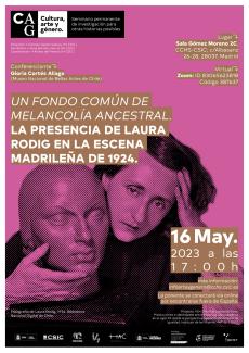 Seminario permanente «Cultura, Arte y Género»: "Un fondo común de la melancolía ancestral. La presencia de Laura Rodig en la escena madrileña de 1924" Seminario permanente «Cultura, Arte y Género»: "Un fondo común de la melancolía ancestral. La presencia de Laura Rodig en la escena madrileña de 1924"