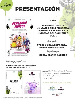 presentación del libro 'Pensando juntos: un viaje por la filosofía, la música y el arte en la unicidad de lo múltiple', presentación del libro 'Pensando juntos: un viaje por la filosofía, la música y el arte en la unicidad de lo múltiple',