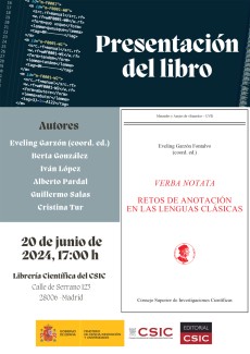 Presentación del libro «'Verba Nonata'. Retos de anotación en las lenguas clásicas» Presentación del libro «'Verba Nonata'. Retos de anotación en las lenguas clásicas»