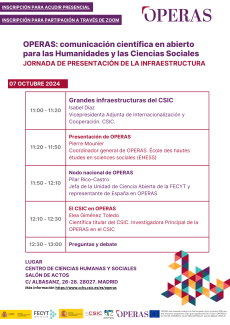 OPERAS: comunicación científica en abierto para las Humanidades y las Ciencias Sociales OPERAS: comunicación científica en abierto para las Humanidades y las Ciencias Sociales