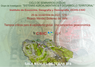 Ciclo de seminarios SADT: "Tiempos críticos para el capitalismo global. Una perspectiva geoeconómica" Ciclo de seminarios SADT: "Tiempos críticos para el capitalismo global. Una perspectiva geoeconómica"