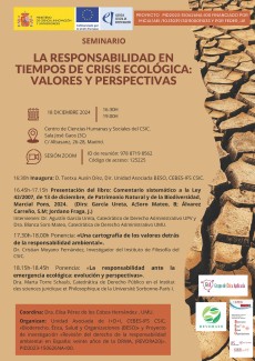 La responsabilidad en tiempos de crisis ecológica. Valores y perspectivas La responsabilidad en tiempos de crisis ecológica. Valores y perspectivas