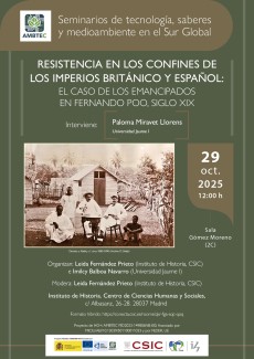 Seminarios AMBTEC: "Resistencia en los confines de los imperios británico y español: el caso de los emancipados en Fernando Poo, siglo XIX"