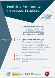 Seminário permanente e itinerante ELASOC: Apresentação do Projeto "Escritores latinoamericanos... Seminário permanente e itinerante ELASOC: Apresentação do Projeto "Escritores latinoamericanos...
