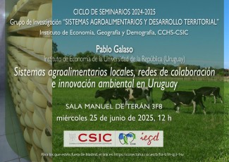 Ciclo de seminarios SADT 2024-2025 "Sistemas agroalimentarios locales, redes de colaboración e innovación ambiental en Uruguay" Ciclo de seminarios SADT 2024-2025 "Sistemas agroalimentarios locales, redes de colaboración e innovación ambiental en Uruguay"