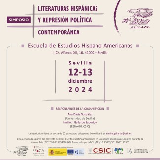 Simposio “Literaturas hispánicas y represión política contemporánea” Simposio “Literaturas hispánicas y represión política contemporánea”