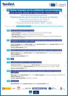 Jornada TeresIA "El factor humano en la validación terminológica: una mirada desde la traducción institucional" Jornada TeresIA "El factor humano en la validación terminológica: una mirada desde la traducción institucional"