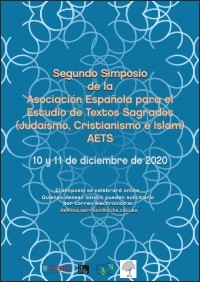 Cartel del simposio Segundo Simposio de la Asociación Española para el Estudio de Textos Sagrados (Judaísmo, Cristianismo e Islam)
