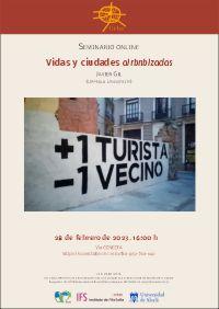 Cartel del seminario Seminario online URBS: "Vidas y ciudades airbnbizadas"