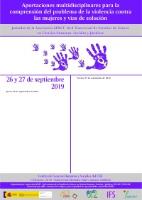 Cartel jornadas Jornadas GENET: "Aportaciones multidisciplinares para la comprensión del problema de la violencia contra las mujeres y vías de solución"