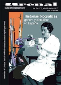 Cubierta de la revista Arenal Presentación del dossier sobre "Historias biográficas: género y científicas en España"