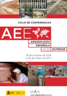 Cartel del ciclo de Conferencias Ciclo de conferencias La arqueología española en el exterior