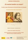 Cartel del Simposio Simposio Internacional "¿Es mucho hombre esta mujer?. De niña a mujer: Bicentenario de Gertrudis Gómez de Avellaneda" (En memoria de la Profesora e Investigadora Susana Montero)