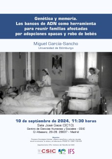 Genética y memoria. Los bancos de ADN como herramienta para reunir familias afectadas por adopciones opacas y robo de bebes Genética y memoria. Los bancos de ADN como herramienta para reunir familias afectadas por adopciones opacas y robo de bebes