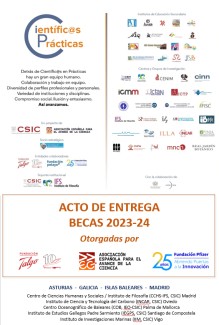 Científic@s en prácticas. Acto de entrega de becas 2023-2024 Científic@s en prácticas. Acto de entrega de becas 2023-2024